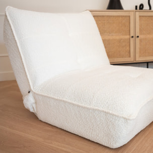 Fauteuil lounge en tissu bouclé - MATIS