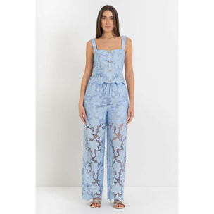 Kocca - Pantaloni palazzo in pizzo Donna