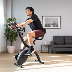 Bicicleta estática plegable FITFIU volante 8kg respaldo y cuerdas elásticas