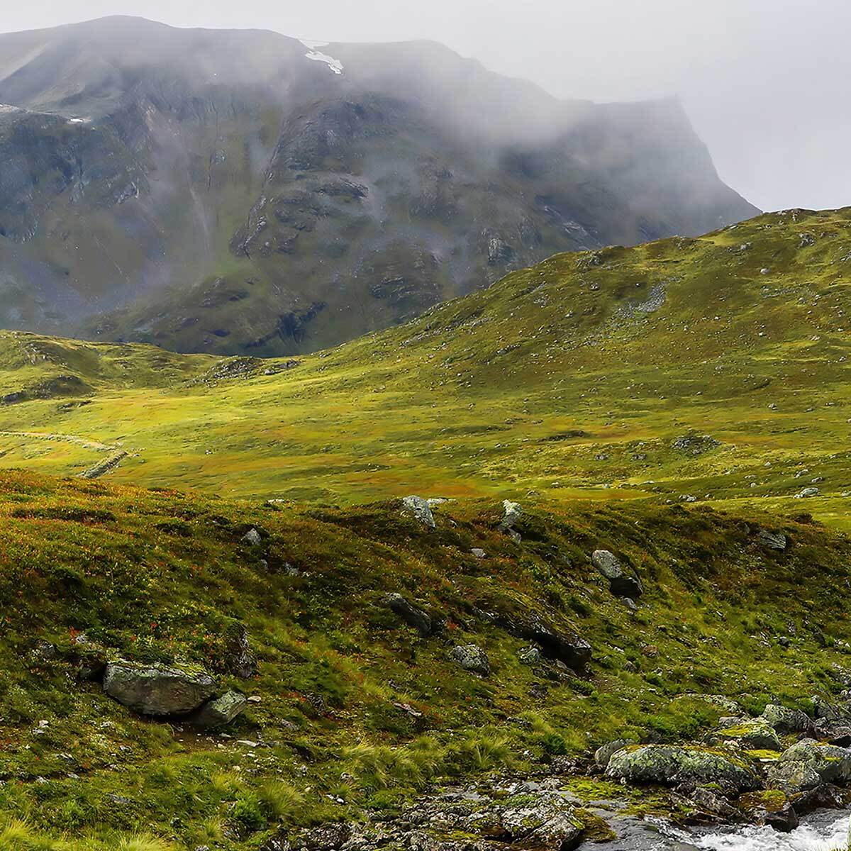 Affiche encadrée Paysage aérien hivernal Affiche + cadre en métal - Noir