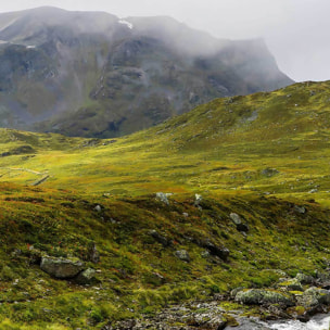 Affiche encadrée Paysage aérien hivernal Affiche + cadre en métal - Noir