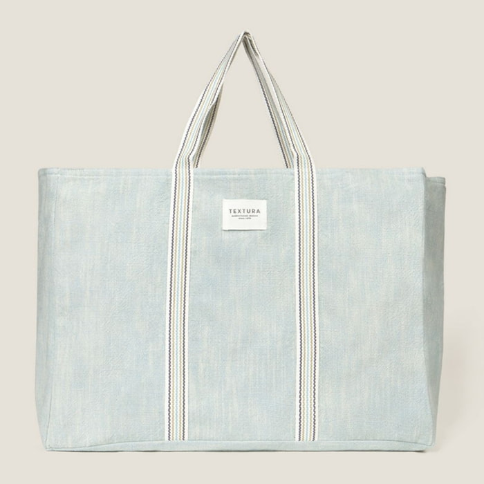 Bolso de playa de algodón Rachel color azul 100% Algodón