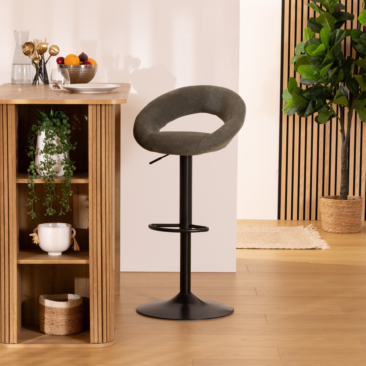 Lot de 2 tabourets de bar "Sasha" vert cèdre