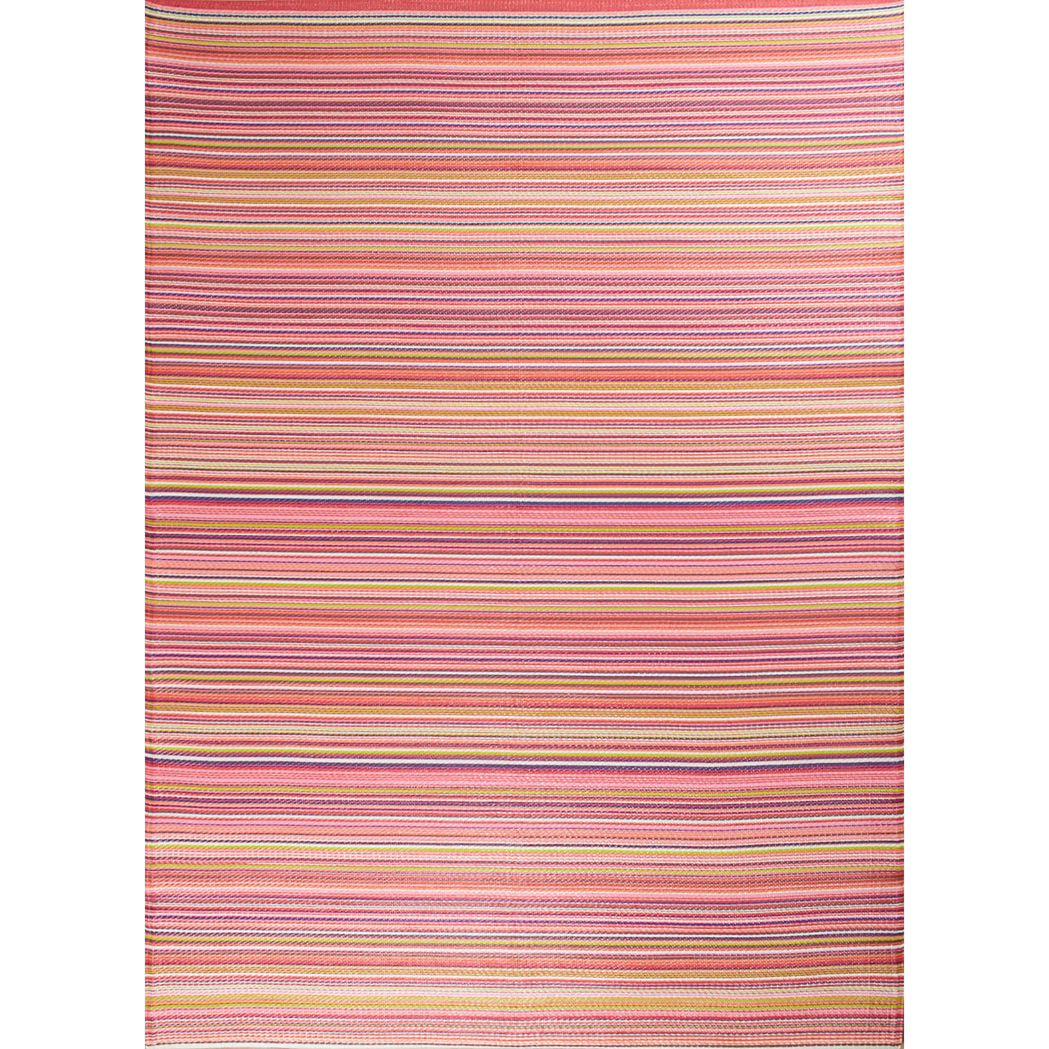 CAPRI - Tapis d'extérieur à motif rayure dégradée - Rose