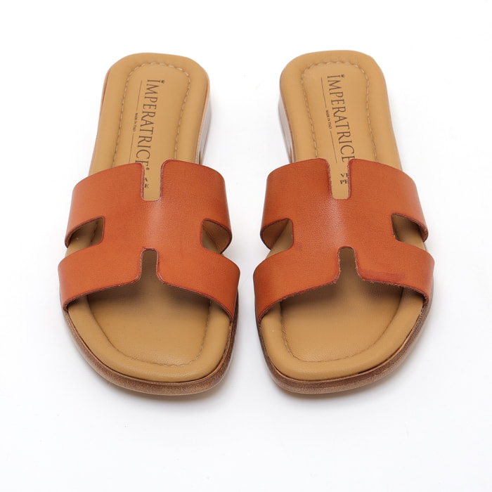 Ciabatte in simil pelle con sottopiede comodissimo in memory