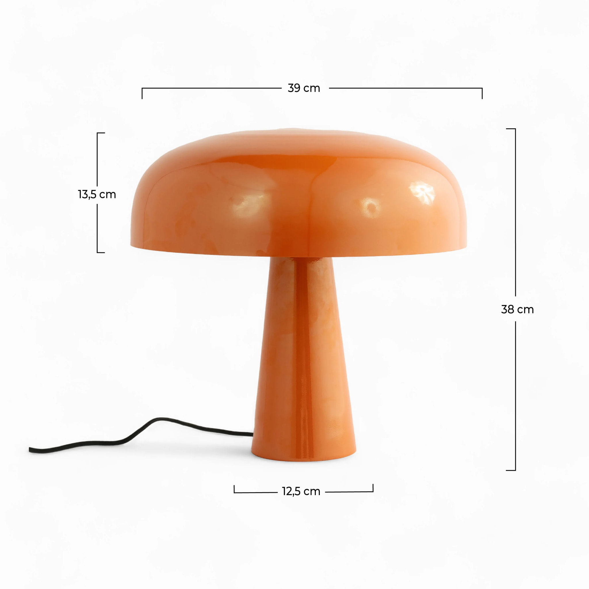Lampe à poser en métal orange - Livia