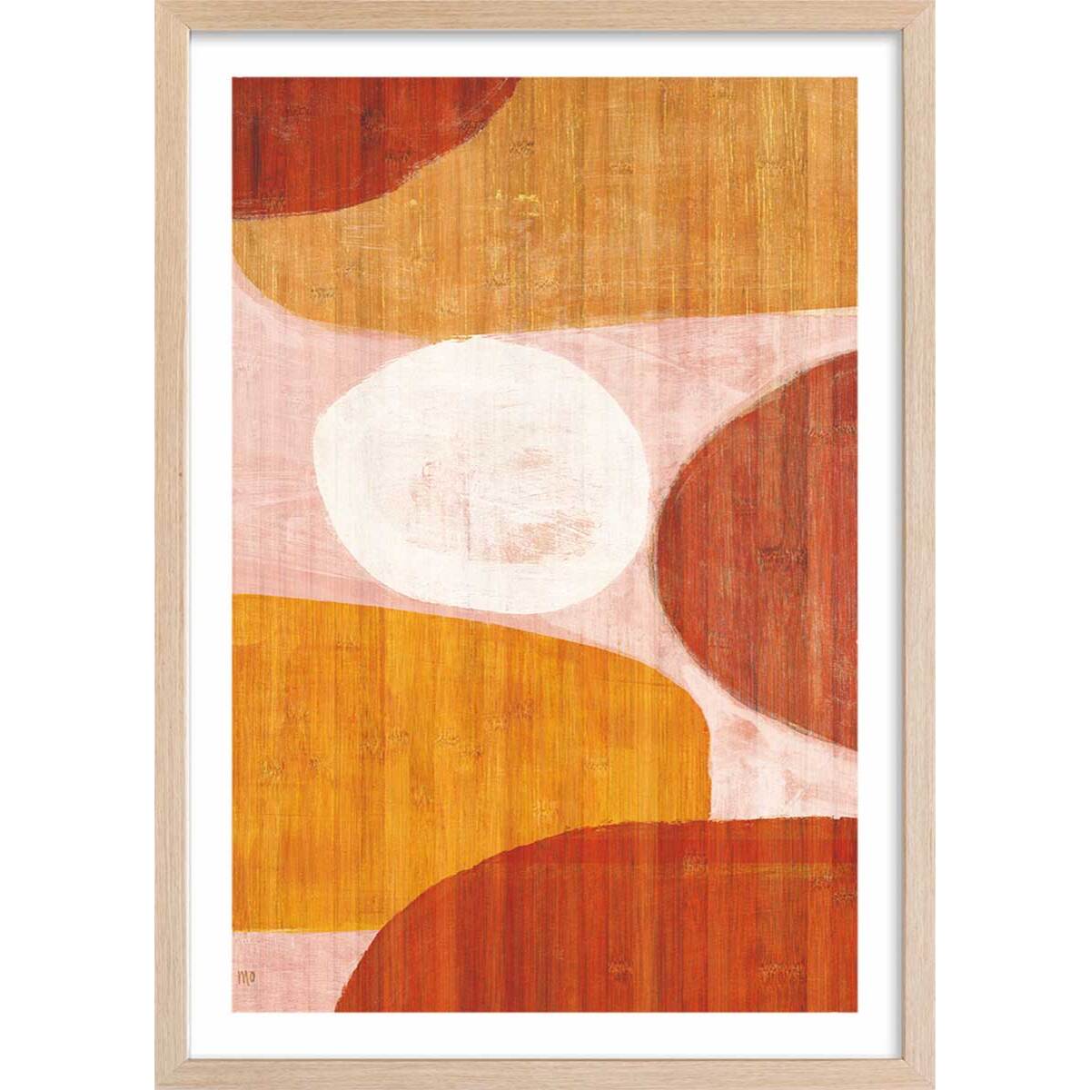 Poster melamine Affiche + cadre en bois - Chêne