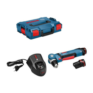 Perceuse Visseuse d'angle BOSCH GWB12V-10 - 2 batterie 2.0Ah 12V, chargeur, coffret L-Boxx - 0601390908