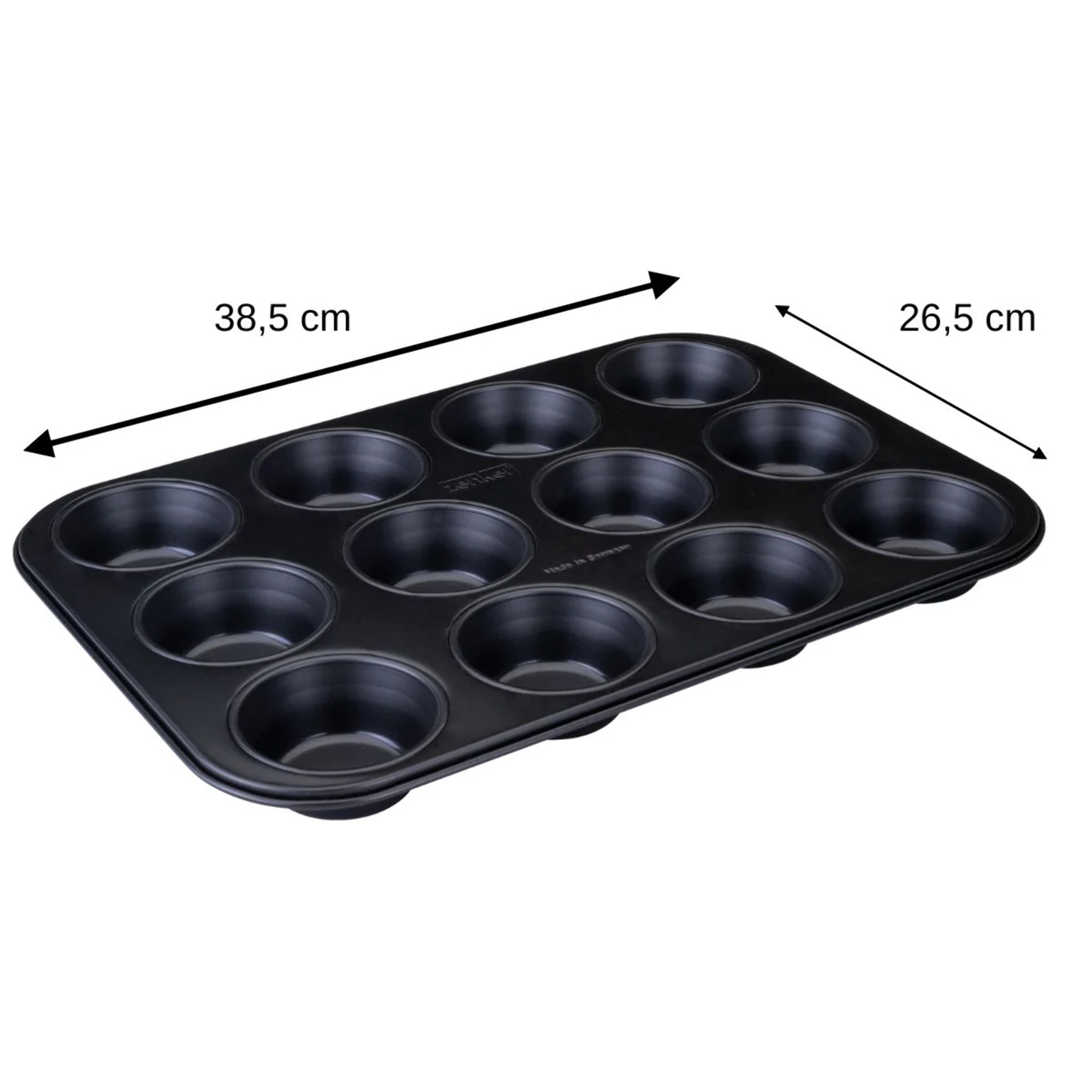 Moule à muffins 12 empreintes 38 x 26 cm Zenker Perfect Black