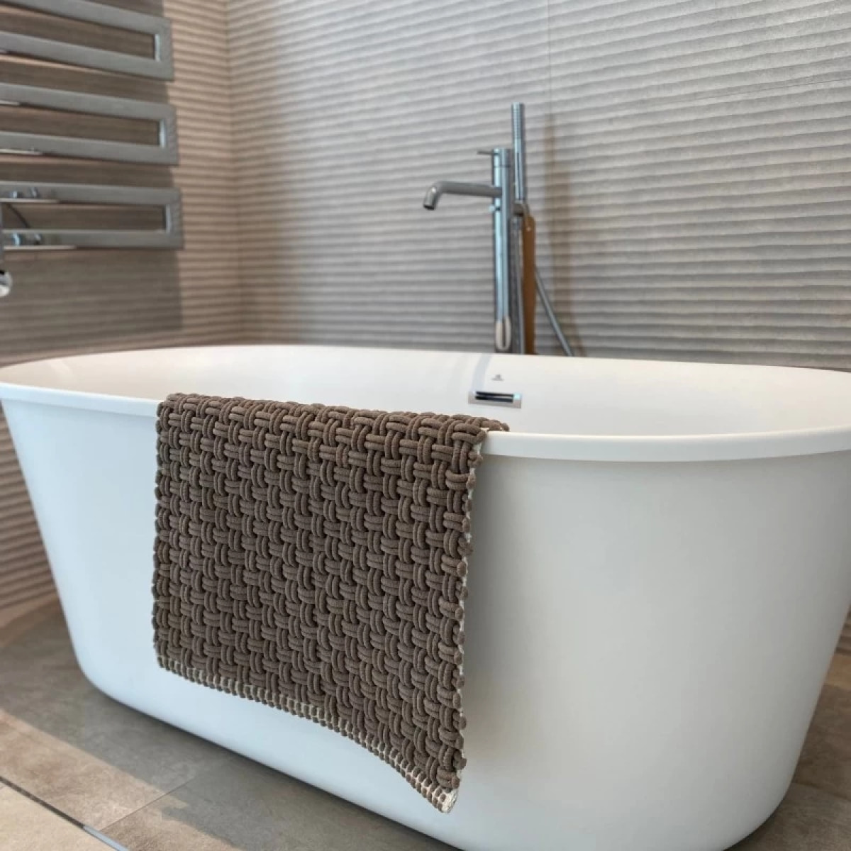 Tapis de bain Polyester & Coton JAIMY 50X80cm Taupe Spirella