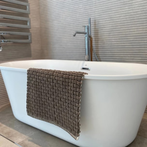 Tapis de bain Polyester & Coton JAIMY 50X80cm Taupe Spirella