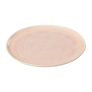 J-Line assiette Lara - porcelaine - rose clair - small  - 4 pièces