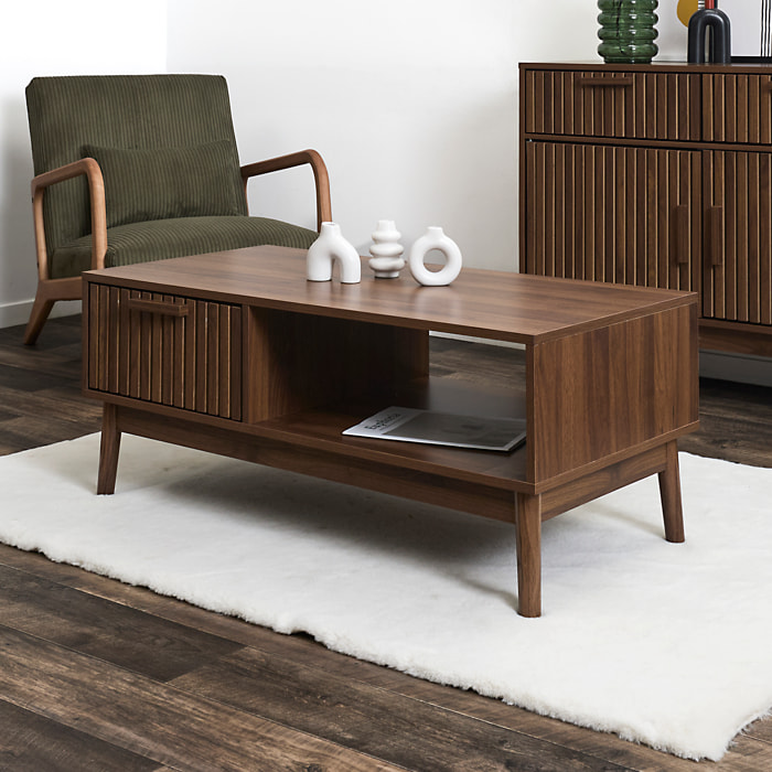 Table Basse - HOME DECO FACTORY - Klaus - Élégante - Pratique - Marron