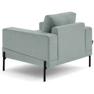 Isaure - fauteuil en velours - Bleu