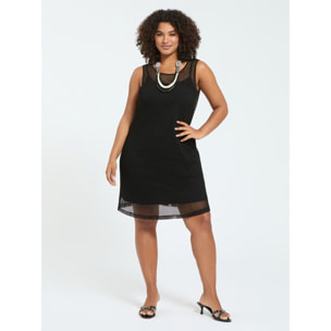 Fiorella Rubino - Vestido corto perforado - Negro