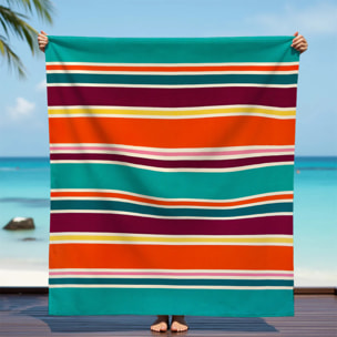 Serviette de plage microfibre - Antiparos - 140x170cm - 220g/m²