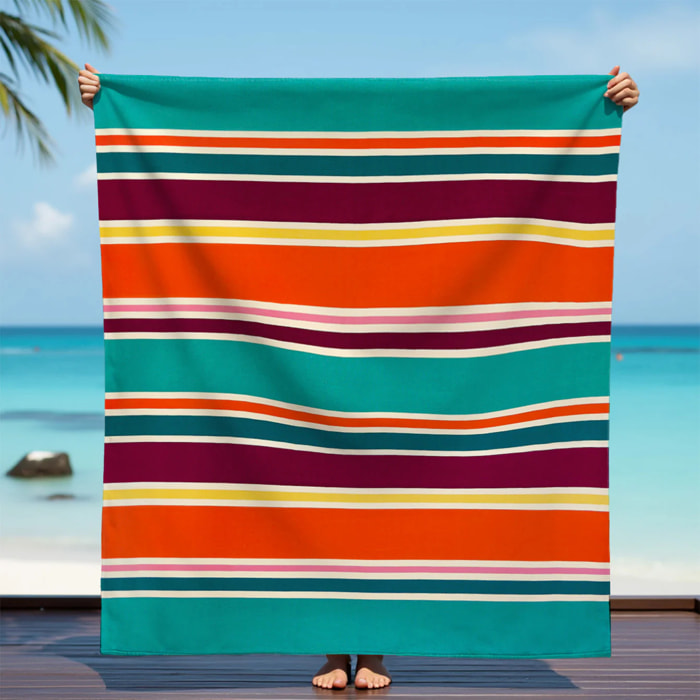 Serviette de plage microfibre - Antiparos - 140x170cm - 220g/m²