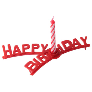 Set support "happy birthday" et 8 bougies d'anniversaire Fackelmann Rio Party