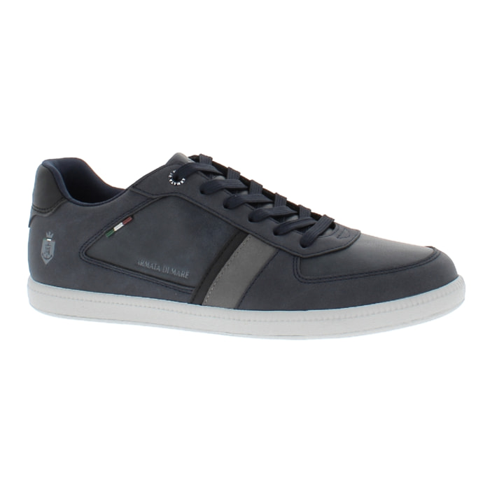 Armata di Mare Scarpe Uomo Sneakers Basse Stringate con Soletta Rimovibile in Memory Foam AMU W24M612 Navy