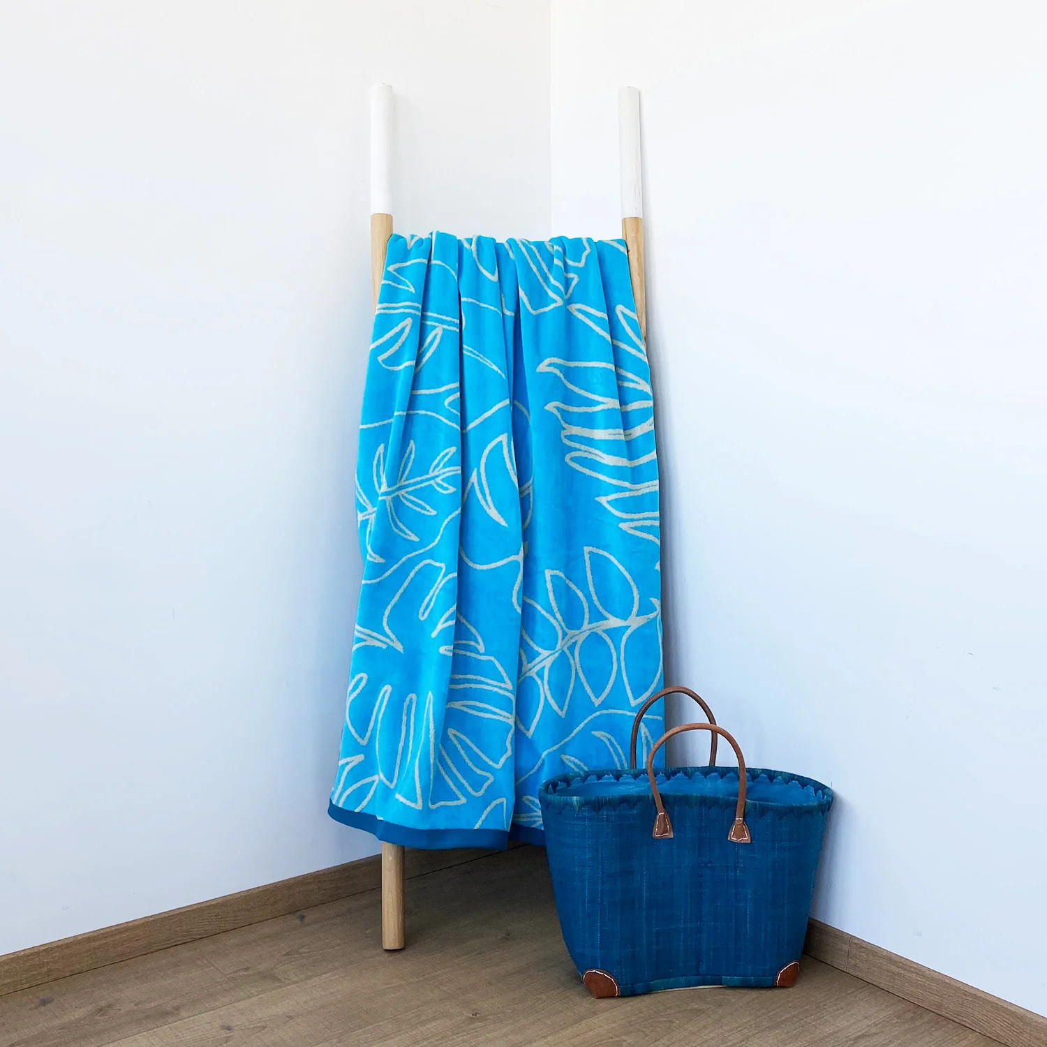 Serviette de plage éponge velours Jacquard - Kentia - 100x175cm - 470g/m²