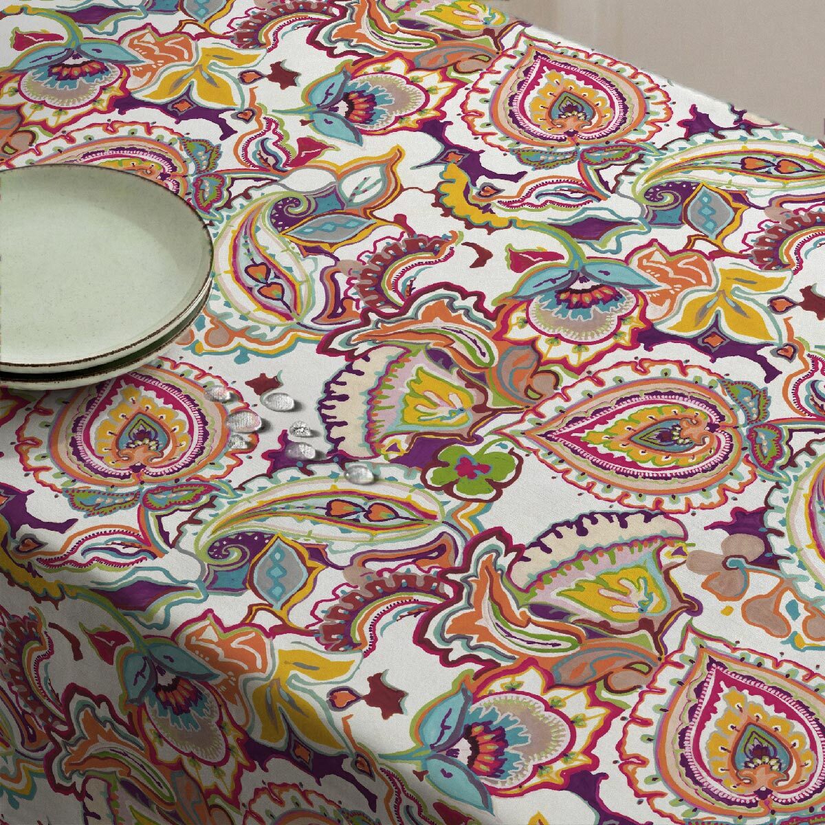 Mantel antimanchas India - 100% algodón -