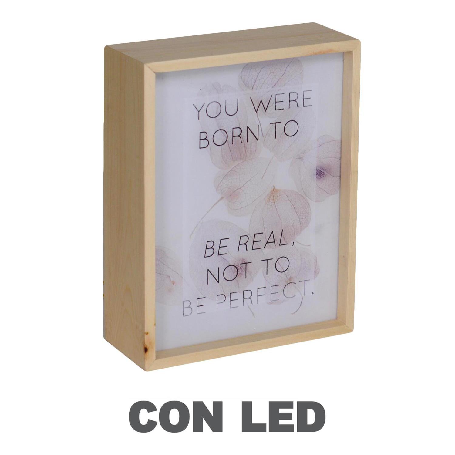 Lampada led con scritte cm20x8h26