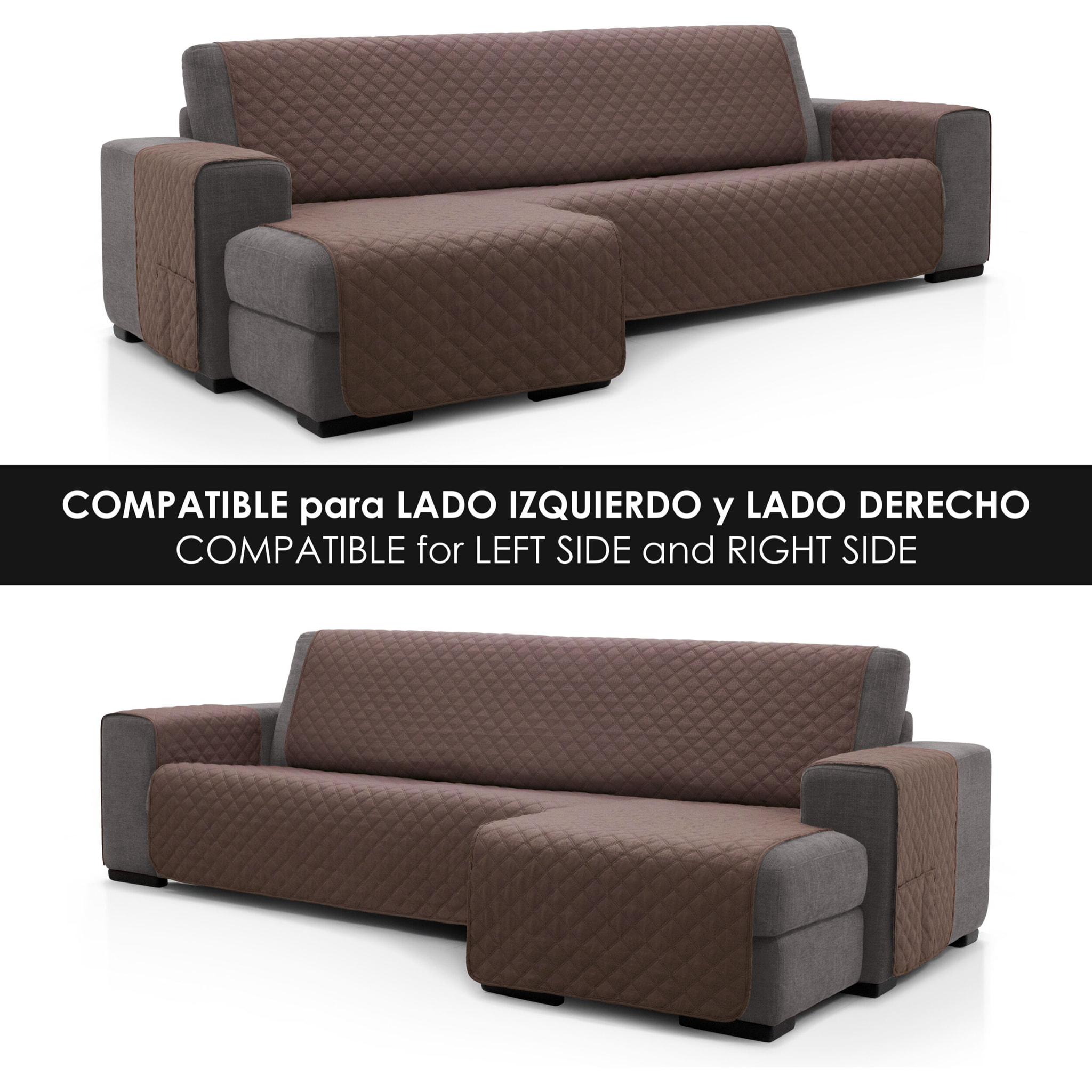 Cubre Sofá ACOLCHADO Chaise Longue modelo JENNY