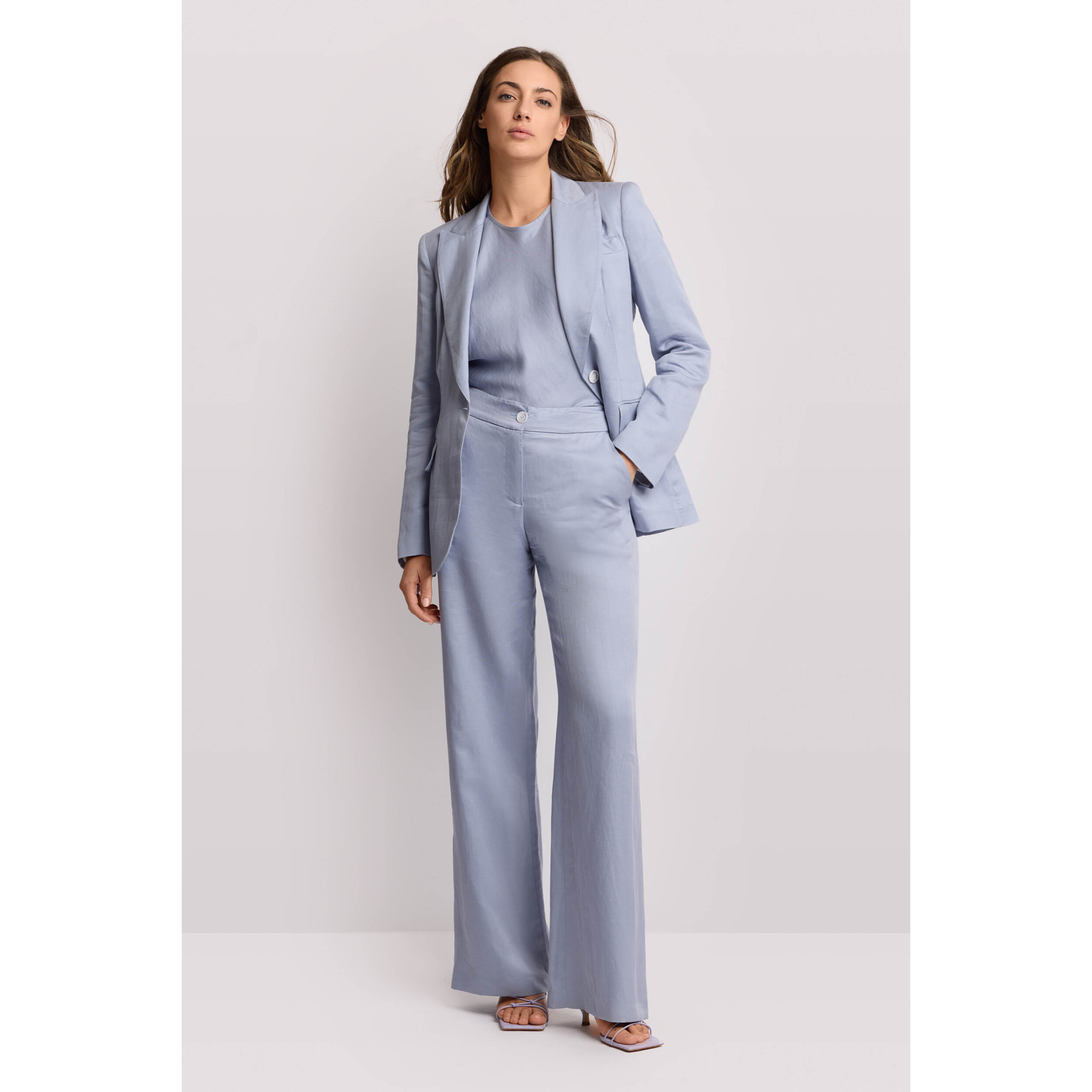 Kocca - Pantaloni wide-leg a vita alta Donna, Tinta unita