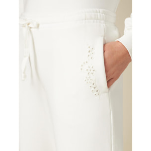 Oltre - Joggers con bordados sankt Gallen - Blanco