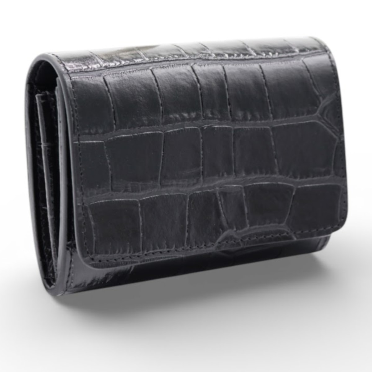 Portafoglio Cheval Firenze Cosmo Mini Croc Nero