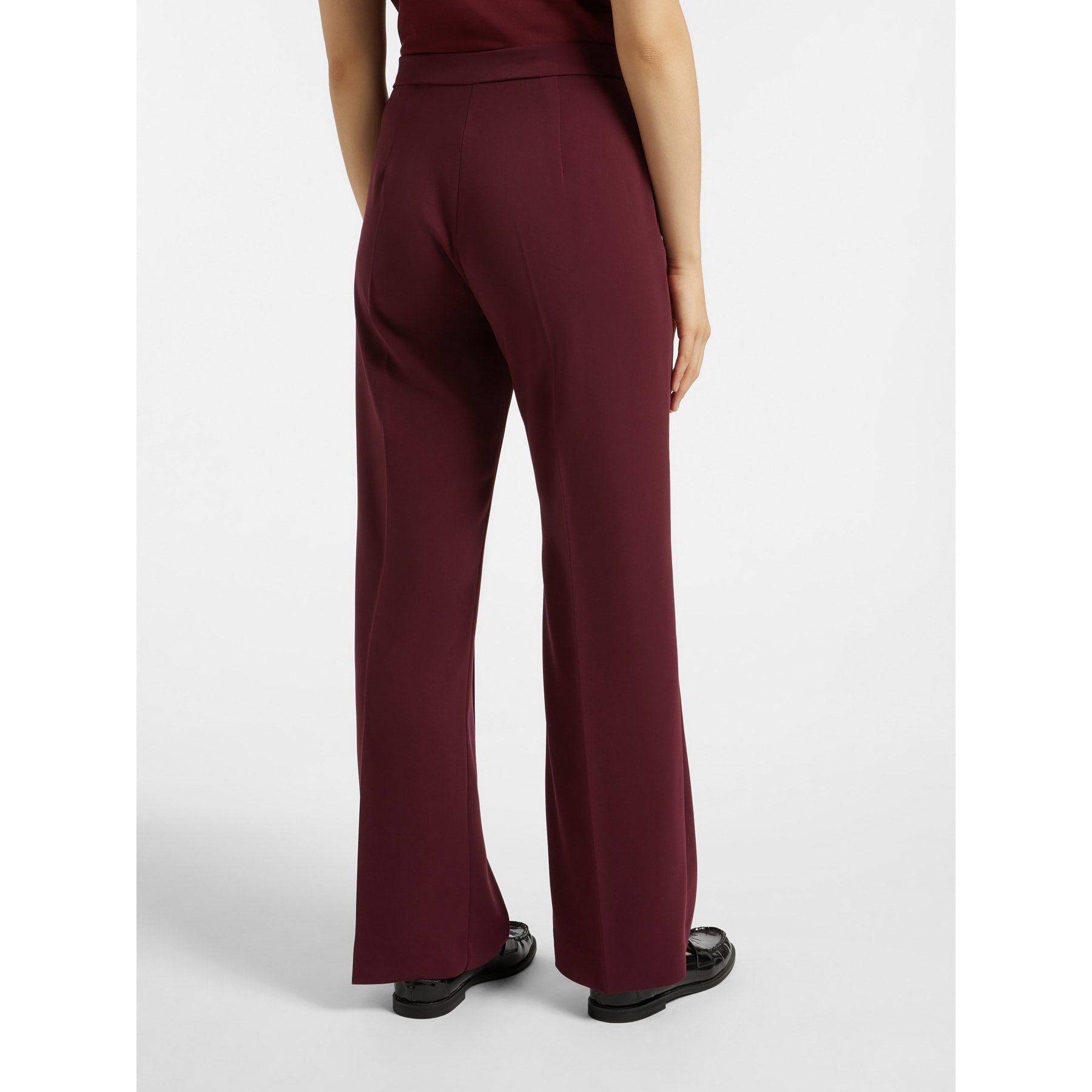 Elena Mirò - Pantalones masculinos de cady elástico - Burgundy