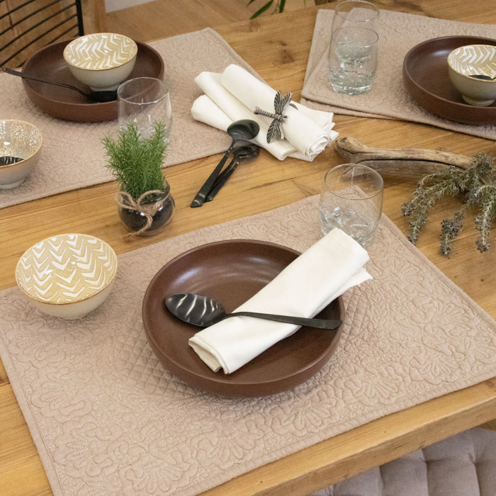 Set de table boutis - Naturel