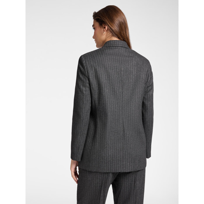 Elena Mirò - Blazer in flanella gessata - Grigio