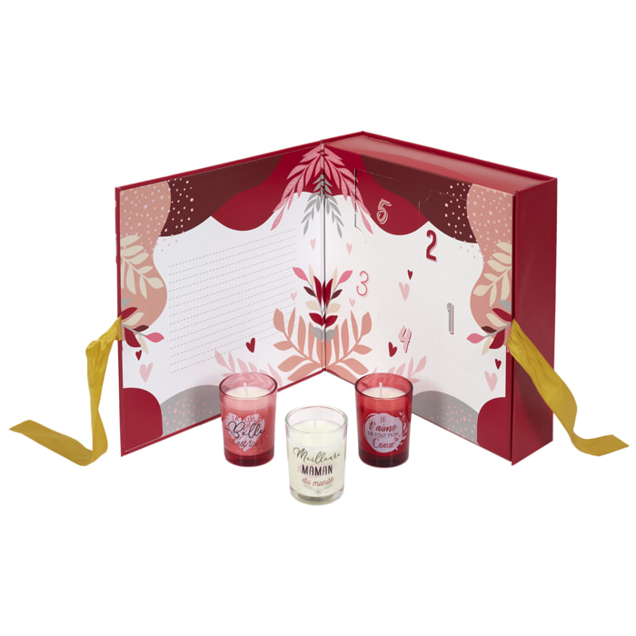 BOUGIE PARFUMEE X5 CALENDRIER MAMAN