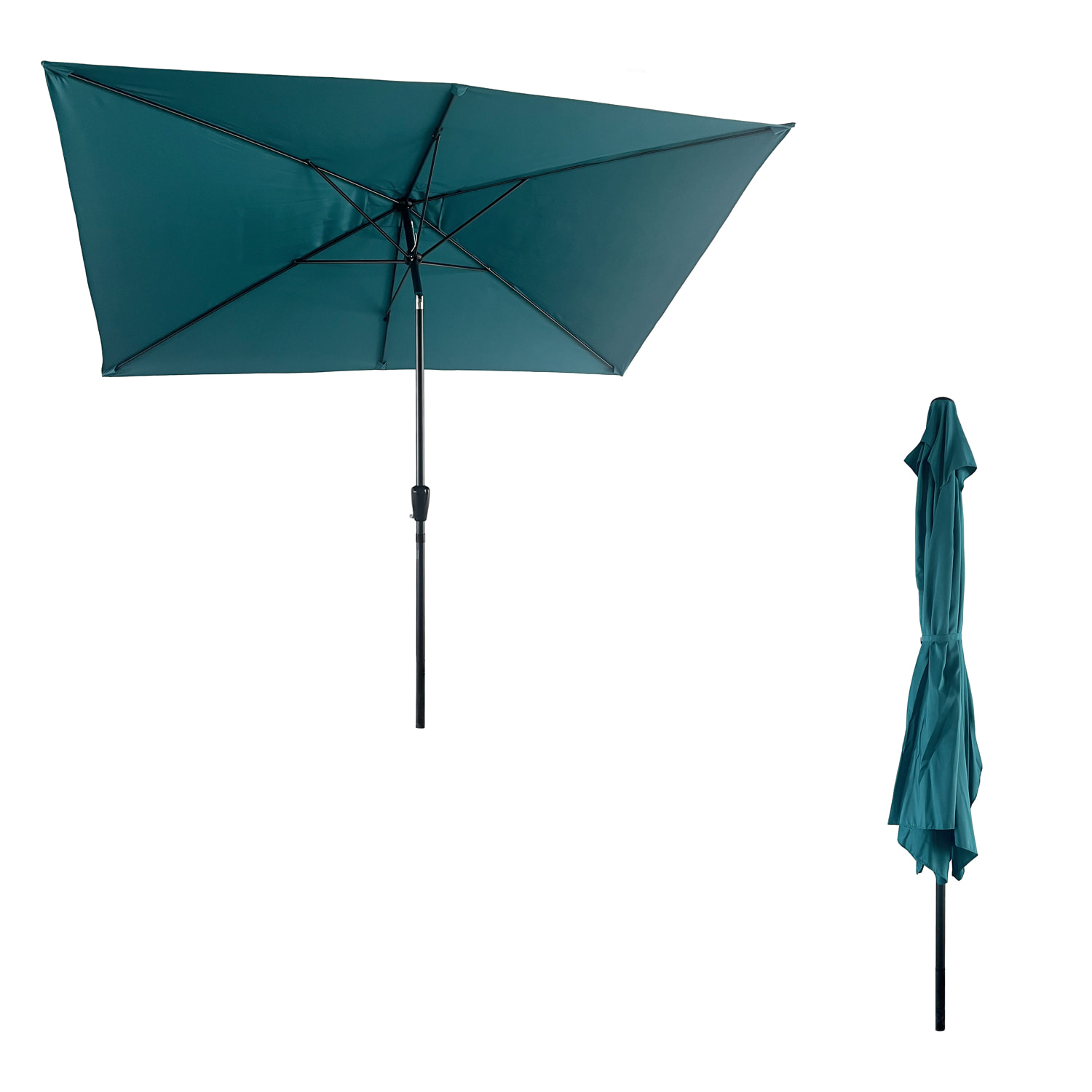 Parasol droit HAPUNA rectangulaire - Bleu