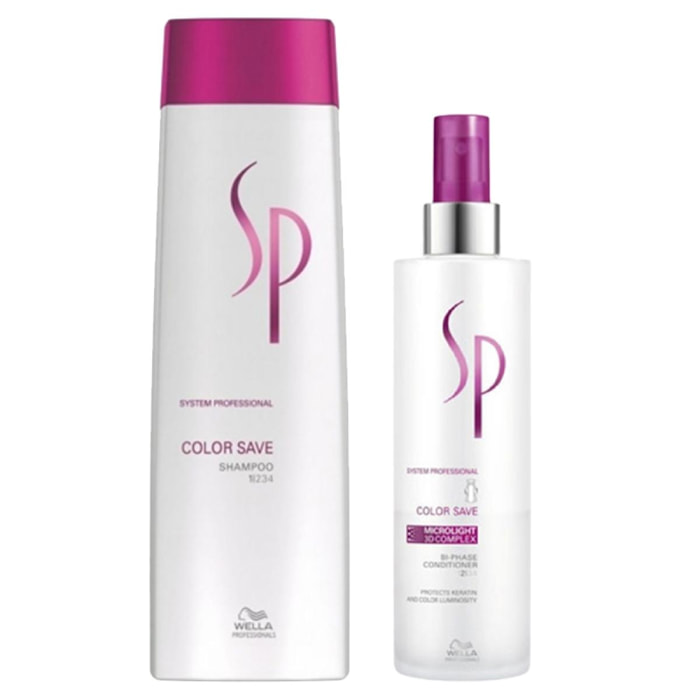 WELLA SYSTEM PROFESSIONAL Kit Color Save Shampoo 250ml + Color Save Bi-Phase Conditioner 185ml