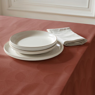 Nappe imprimée anti-tâches AMARA TERRACOTA