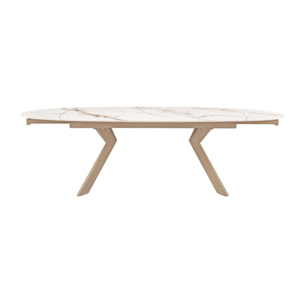Table extensible ovale 180 à 260 cm en céramique - SYDNEY