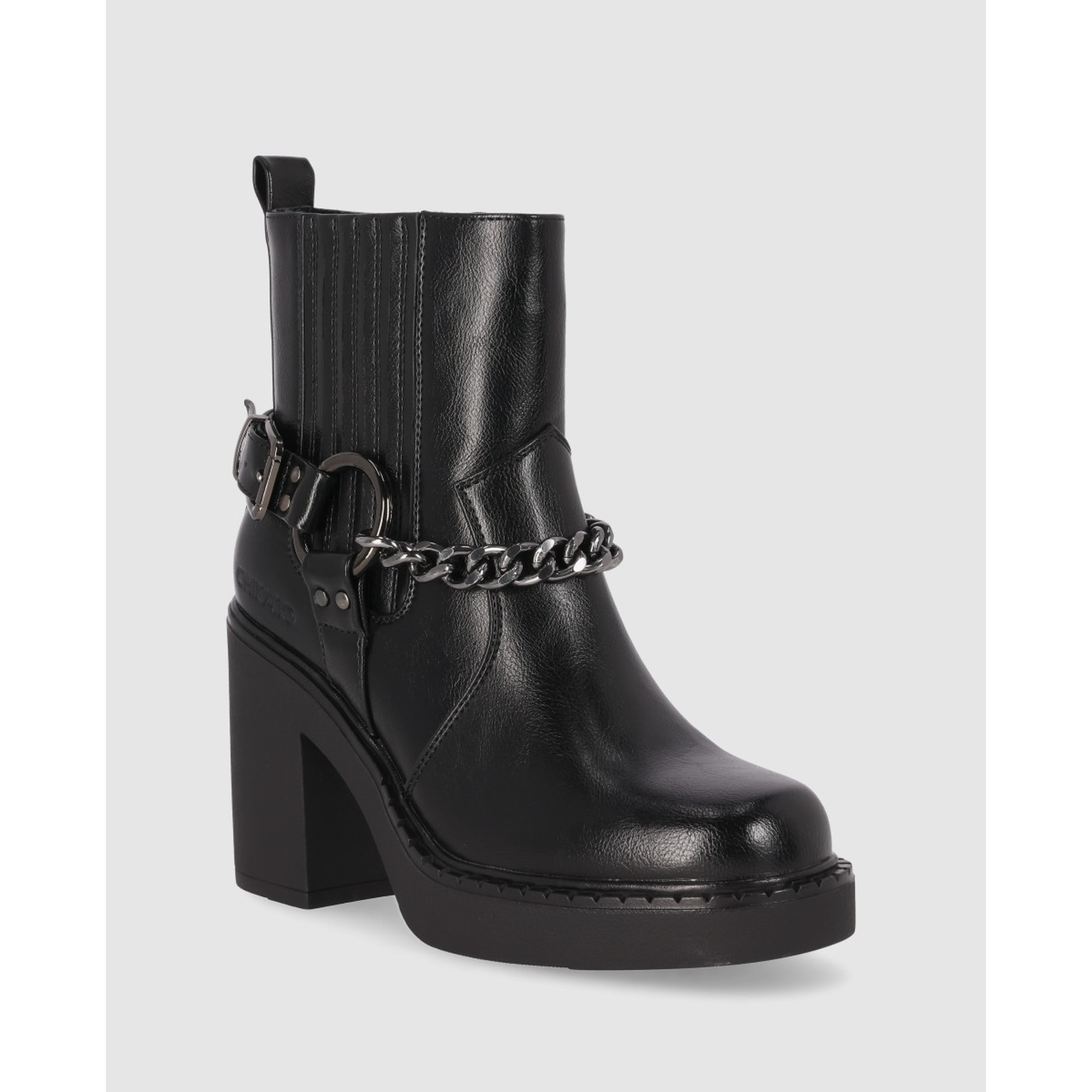 Botines - Negro - Tacón: 7 cm