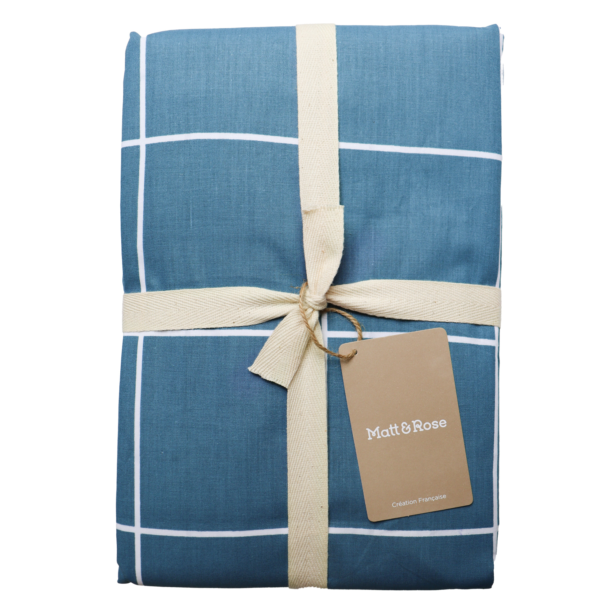 Parure de lit imprimée 100% coton, CHECKS