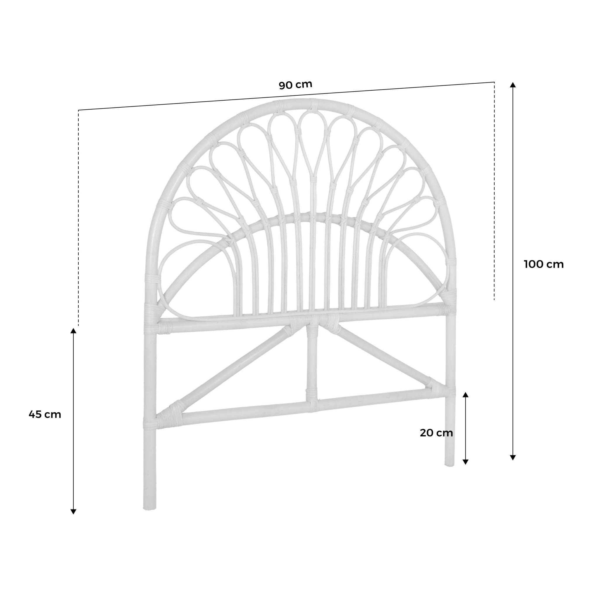 Tête de lit rotin naturel MALACCA