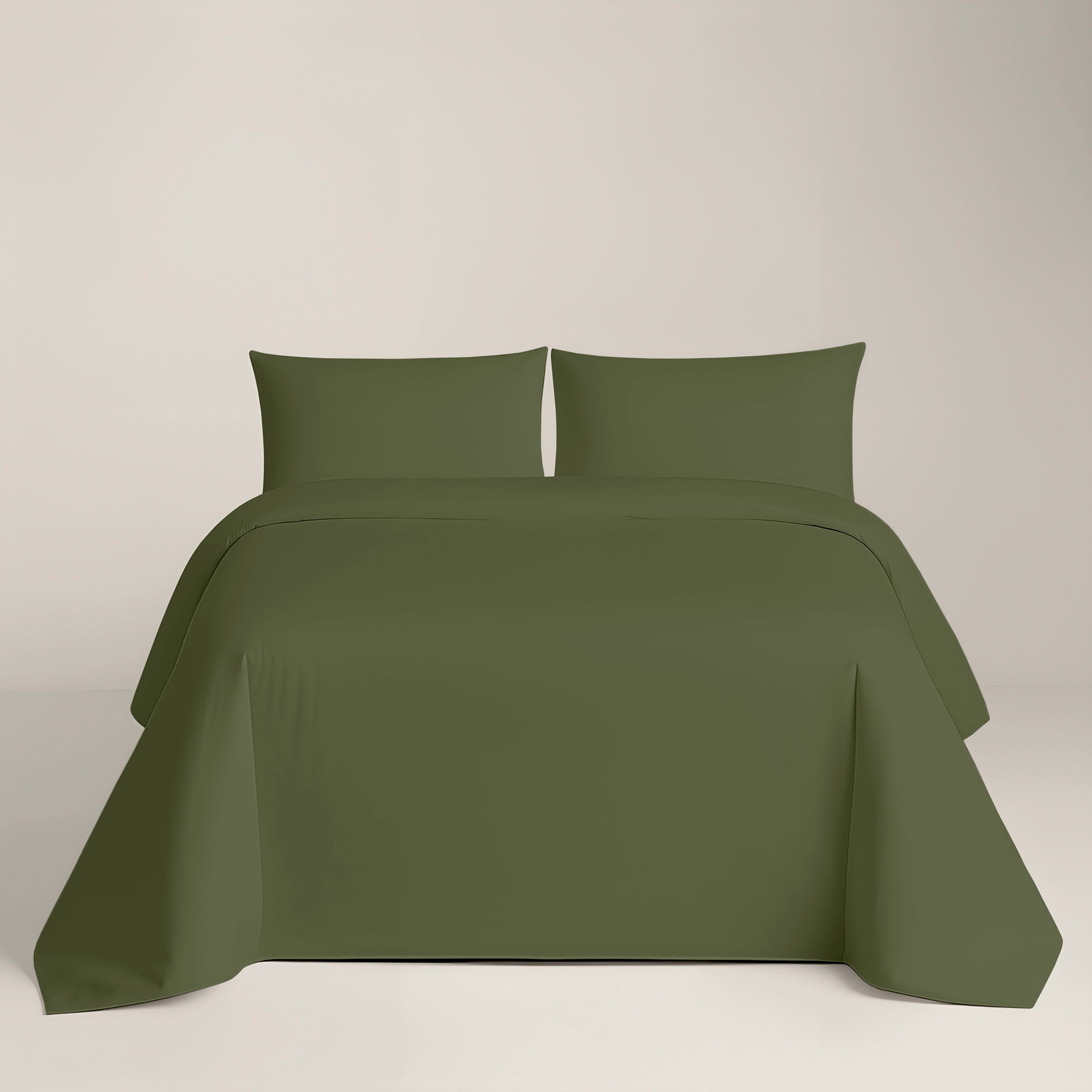 Naturals - Funda Nórdica Lisa - Cierre con botones - 100% Algodón - Incluye 1/2 Fundas de Almohada - Botella