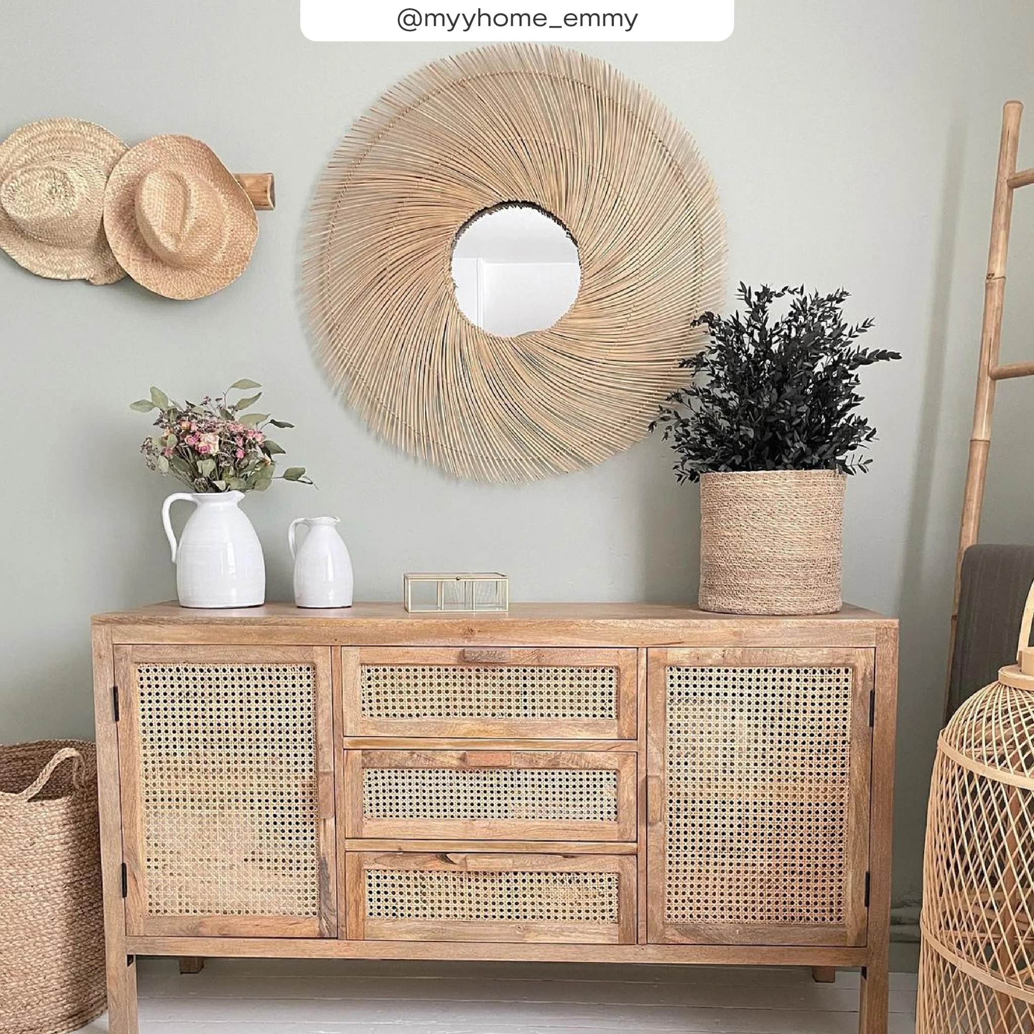 Ensemble buffet et meuble TV en bois - Tiki