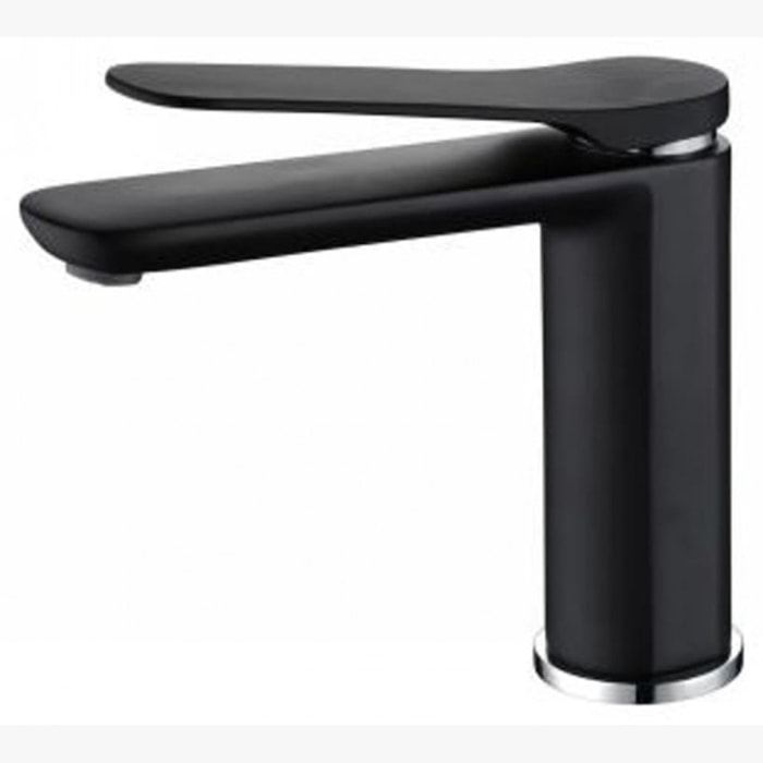 Robinet mitigeur noir mat pour vasque encastrée
