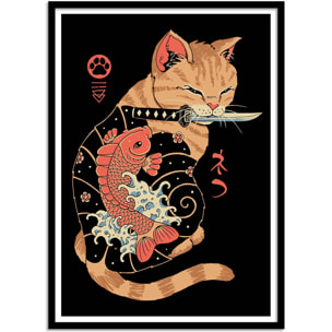 Affiche - Carp Tattooed cat - Vincent Trinidad