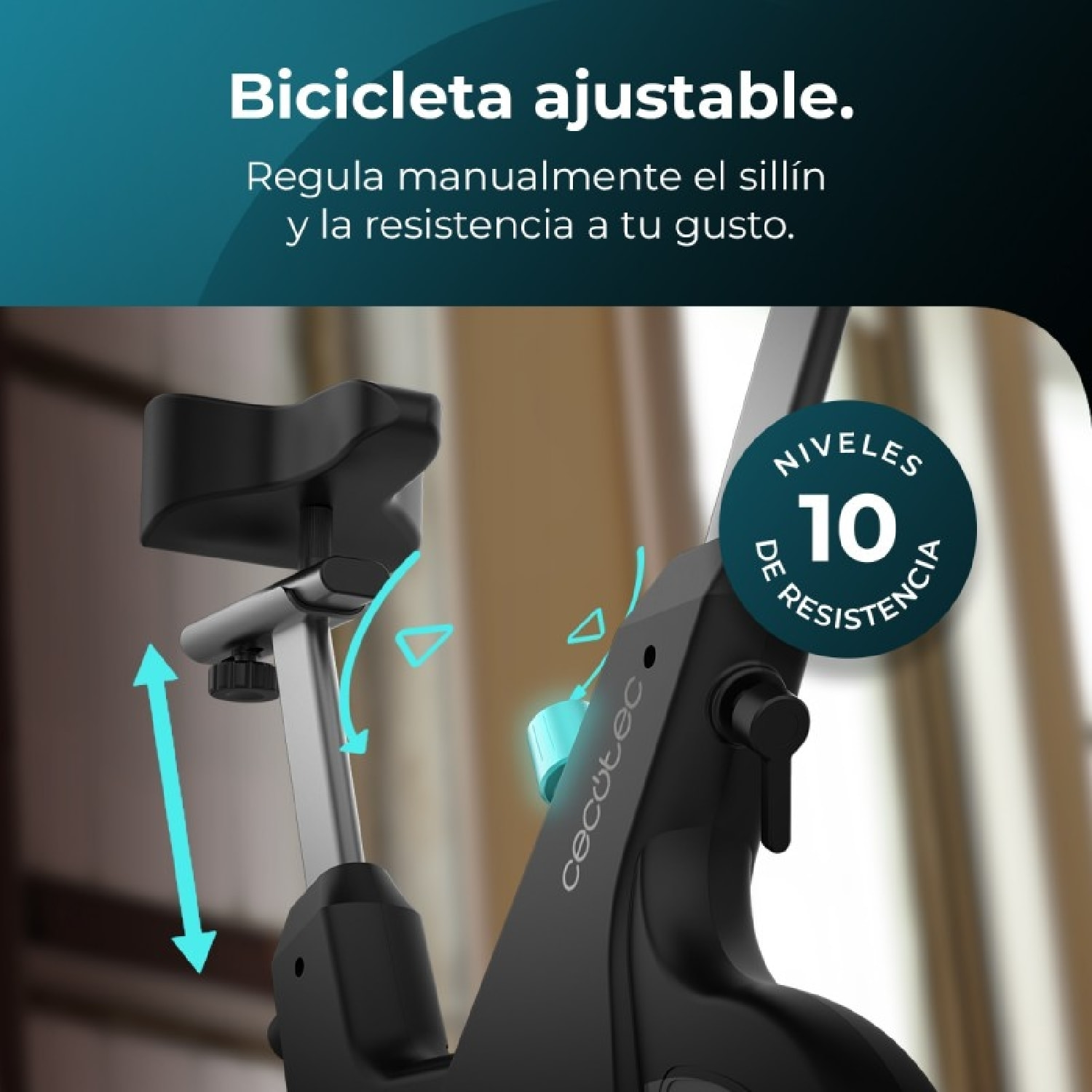 Cecotec Bicicleta Estática Drumfit Indoor 10000 Magnetic Connected MagnetSystem