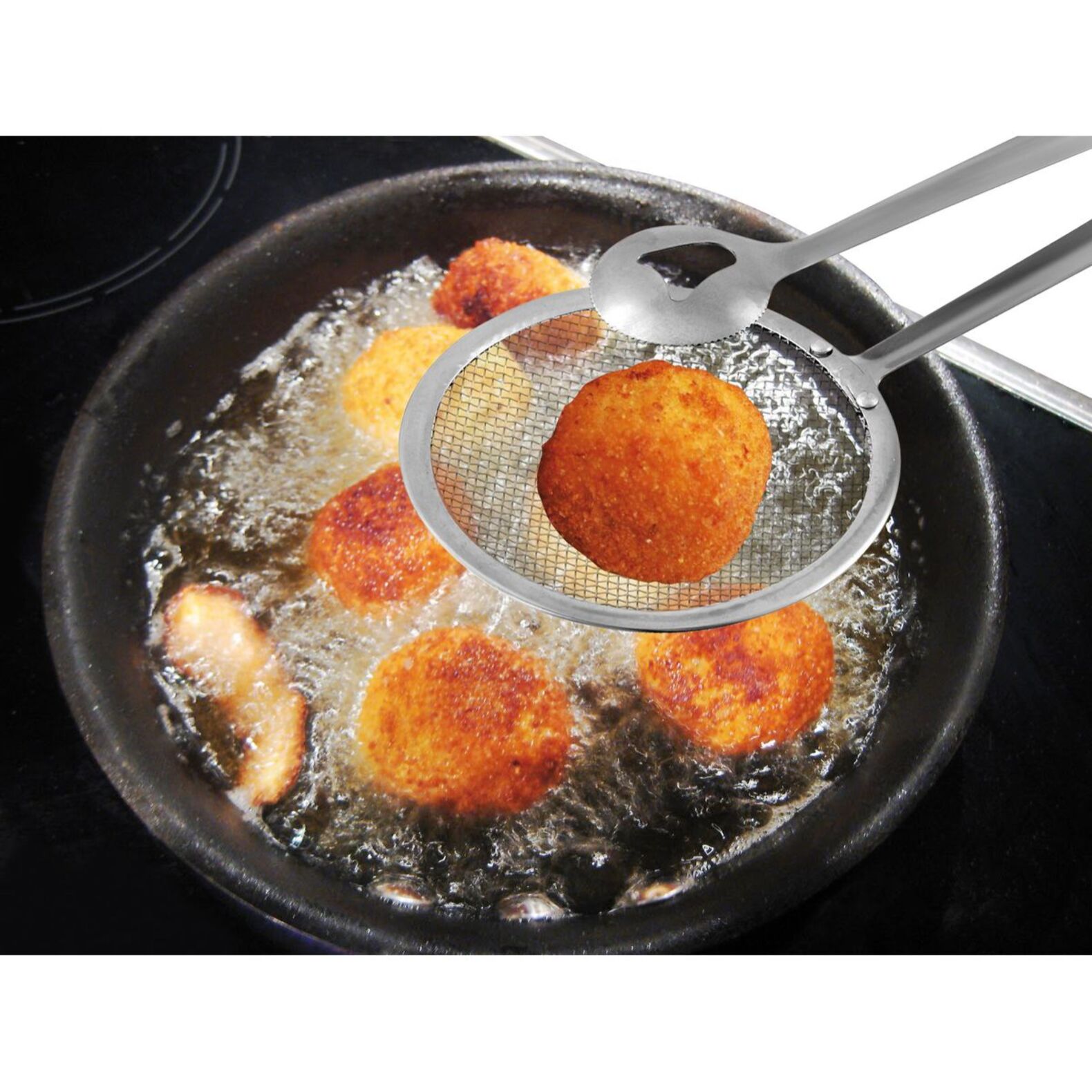 Ensemble de 2 Pinces à friture pour beignets au chocolat 28,5 cm Zenker