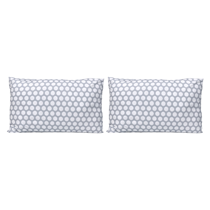 2 Fundas de almohada El Caballo 50x75 cm POINTS Gris - 100% algodón -