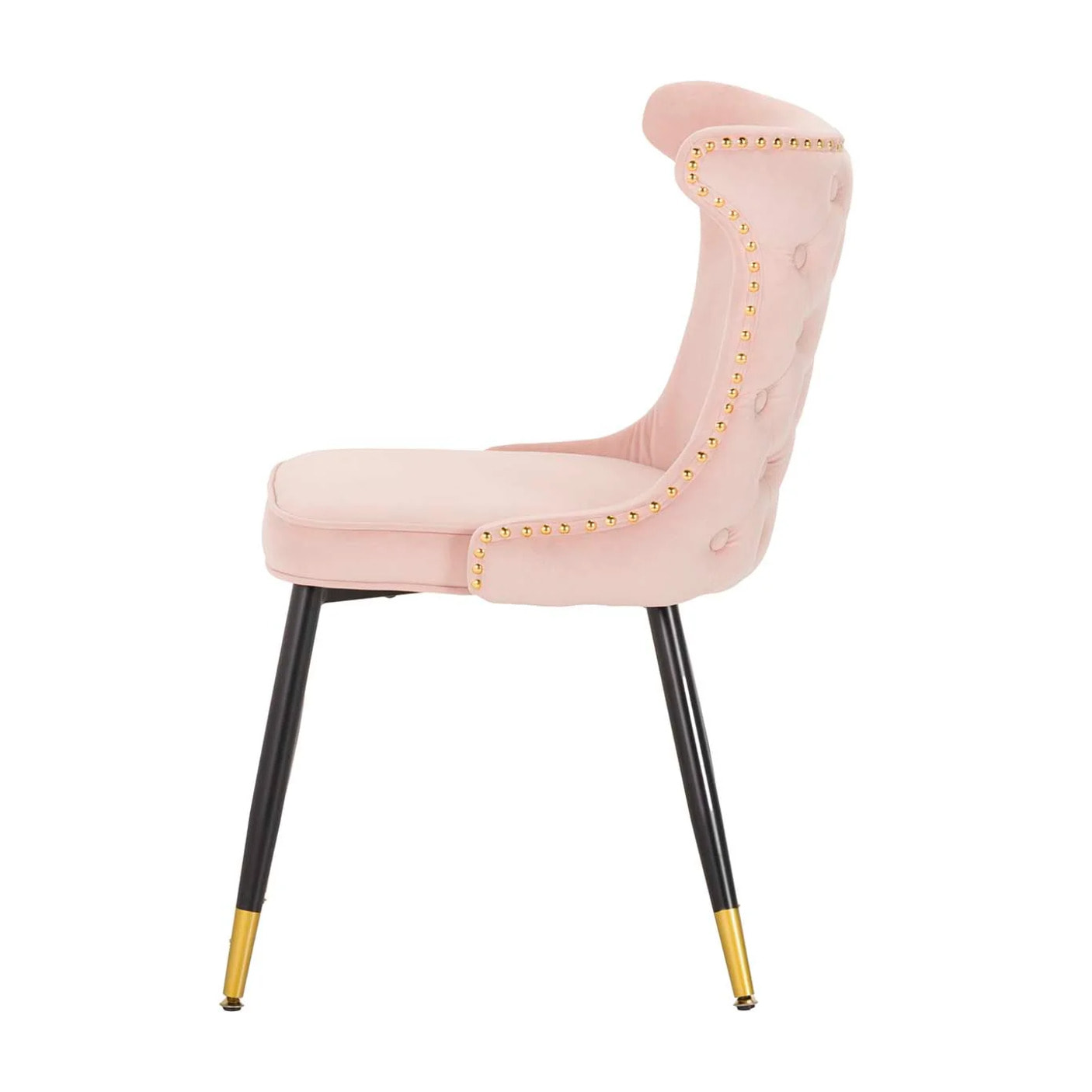 Silla Tachuelas Velvet Rosa Aspen 49x54x79 Cm