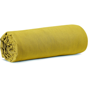 Drap housse coton bleu, canard